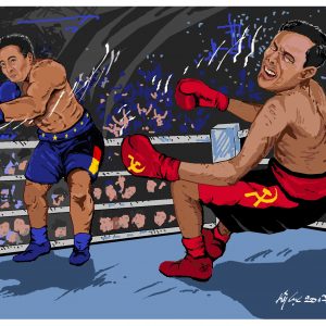 Biếm họa: Giải đấu „ Báo dân „ – „ Báo Đảng „   Trung Khoa – Thuận Hữu