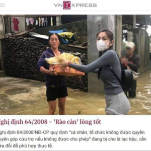 Nghị định 64/2008 – ‚Rào cản‘ lòng tốt