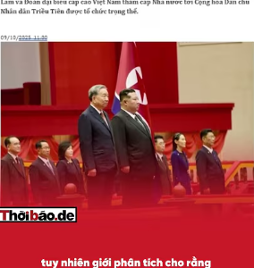 TÔ LÂM THĂM TRIỀU TIÊN: NƯỚC CỜ MẠO HIỂM HAY CHIẾN LƯỢC?